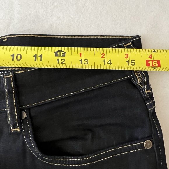 MANOR Men's Stretch Navy Skinny Denim Jeans 31x32 (31"x30.5") Mid Rise Regular - Picture 8 of 11